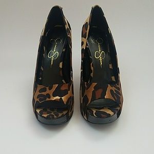 [Jessica Simpson] Leopard Platform Heels